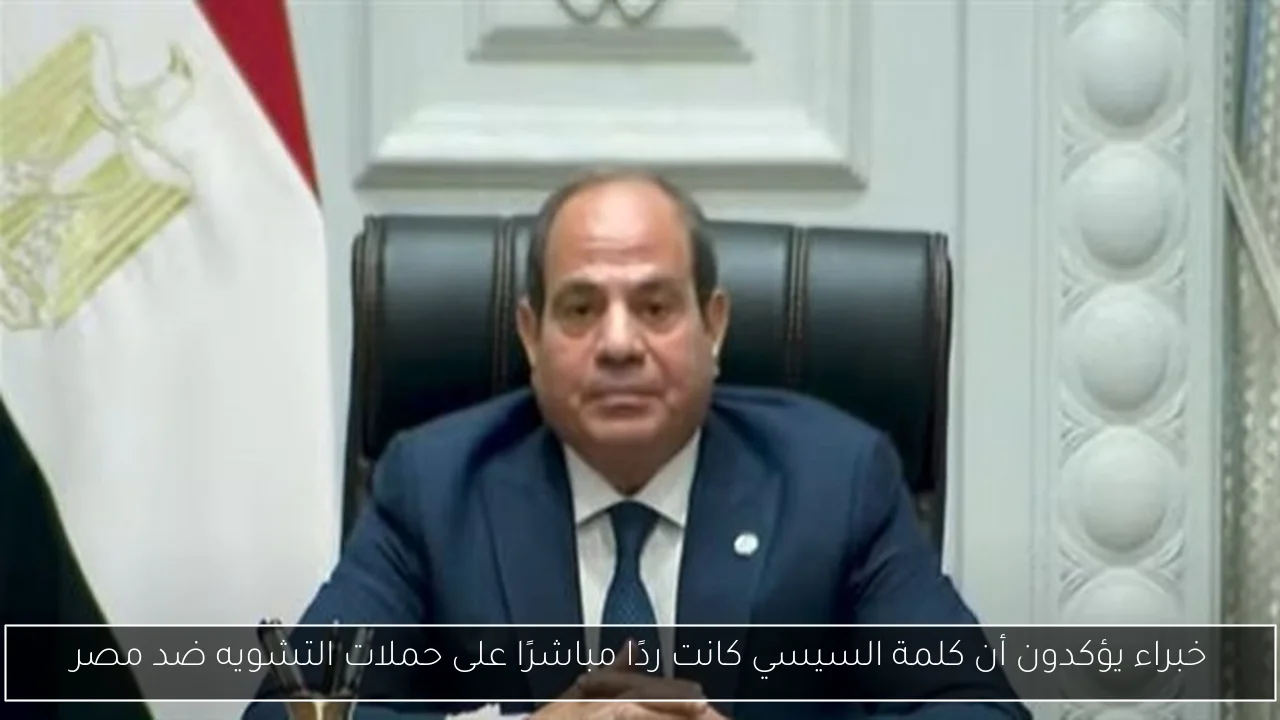 خبراء يؤكدون أن كلمة السيسي كانت ردًا مباشرًا على حملات التشويه ضد مصر