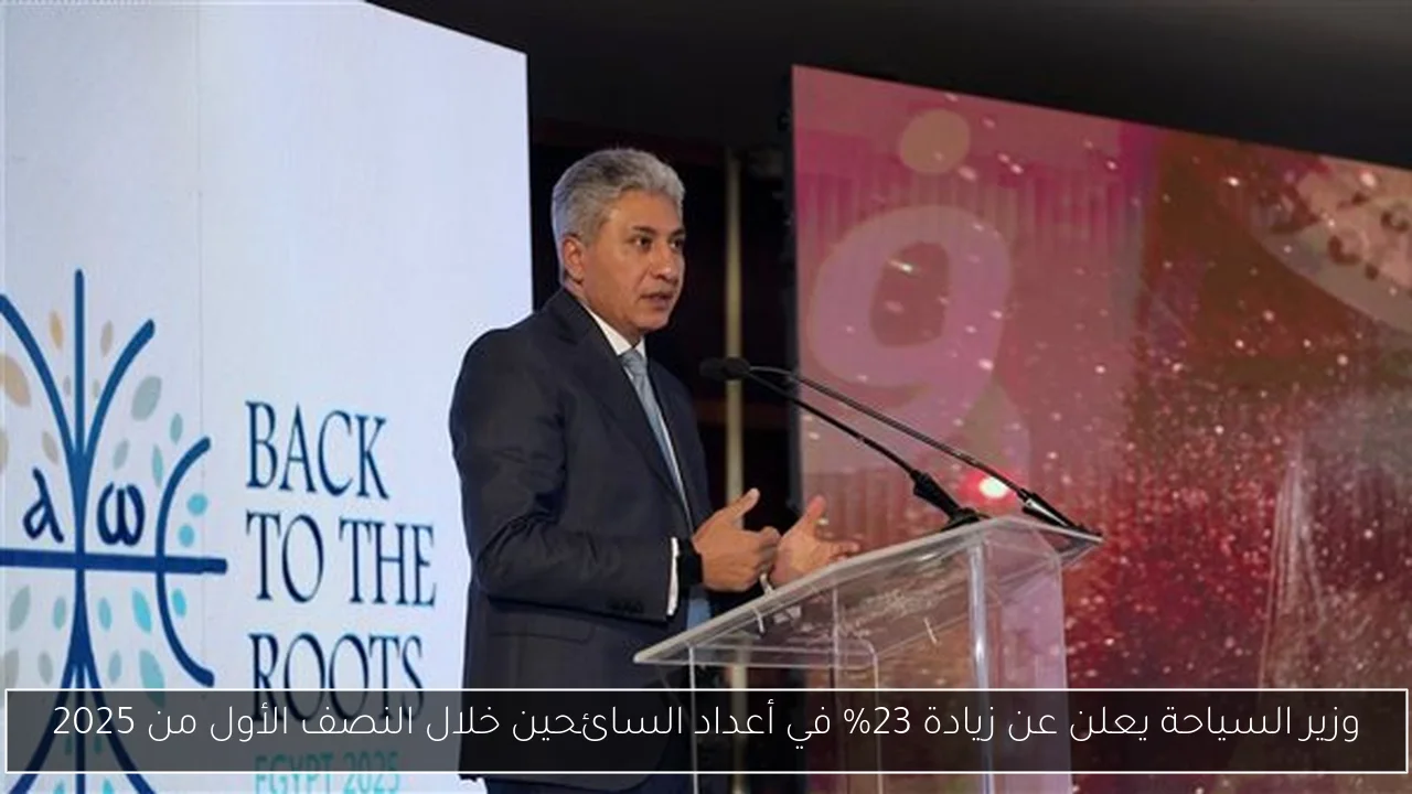 وزير السياحة يعلن عن زيادة 23% في أعداد السائحين خلال النصف الأول من 2025
