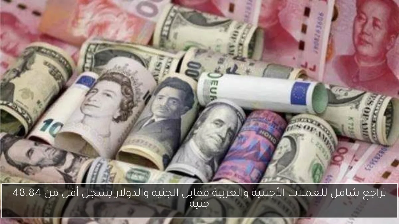 تراجع شامل للعملات الأجنبية والعربية مقابل الجنيه والدولار يسجل أقل من 48.84 جنيه
