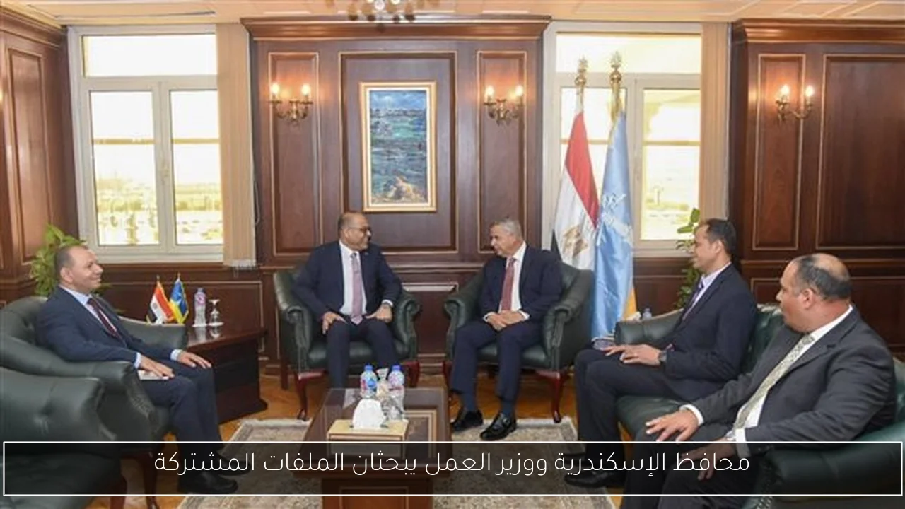 محافظ الإسكندرية ووزير العمل يبحثان الملفات المشتركة