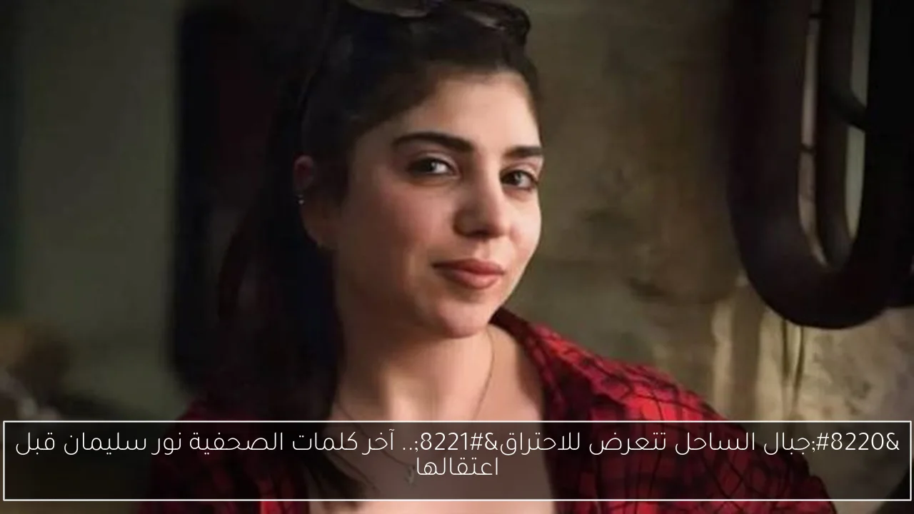 “جبال الساحل تتعرض للاحتراق”.. آخر كلمات الصحفية نور سليمان قبل اعتقالها