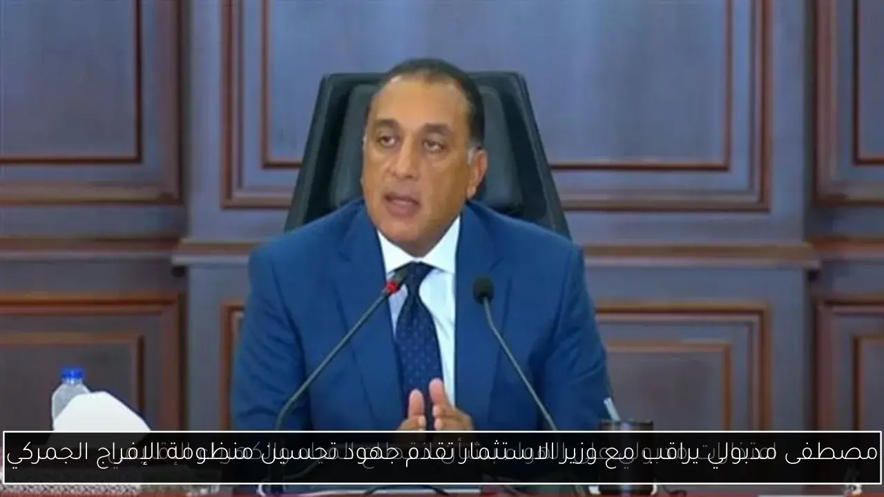 مصطفى مدبولي يراقب مع وزير الاستثمار تقدم جهود تحسين منظومة الإفراج الجمركي