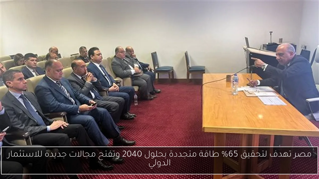 مصر تهدف لتحقيق 65% طاقة متجددة بحلول 2040 وتفتح مجالات جديدة للاستثمار الدولي