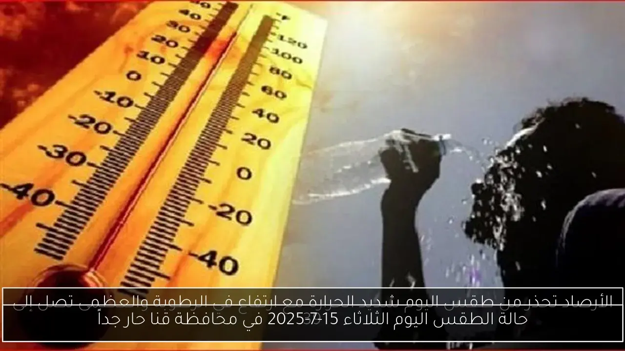 حالة الطقس اليوم الثلاثاء 15-7-2025 في محافظة قنا حار جداً