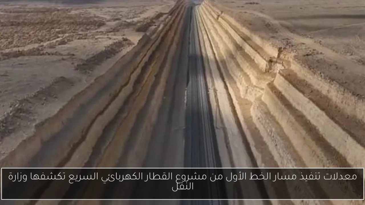معدلات تنفيذ مسار الخط الأول من مشروع القطار الكهربائي السريع تكشفها وزارة النقل