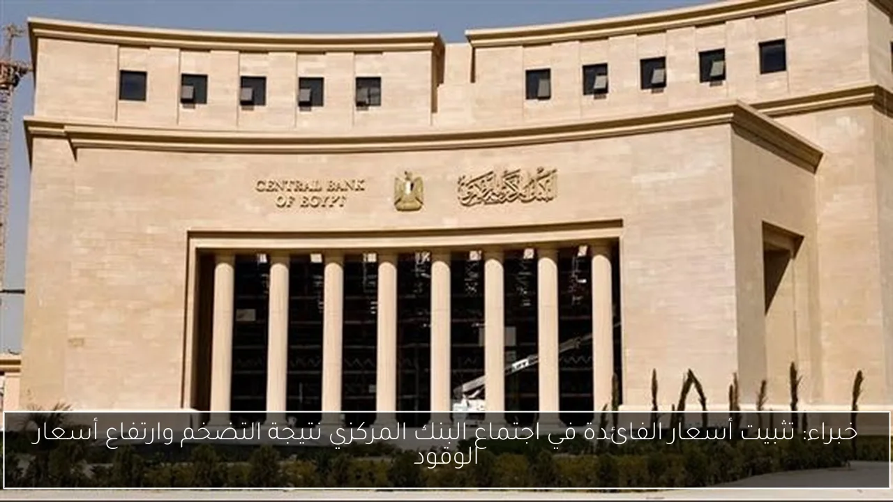 خبراء: تثبيت أسعار الفائدة في اجتماع البنك المركزي نتيجة التضخم وارتفاع أسعار الوقود