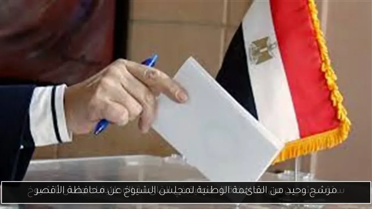 مرشح وحيد من القائمة الوطنية لمجلس الشيوخ عن محافظة الأقصر