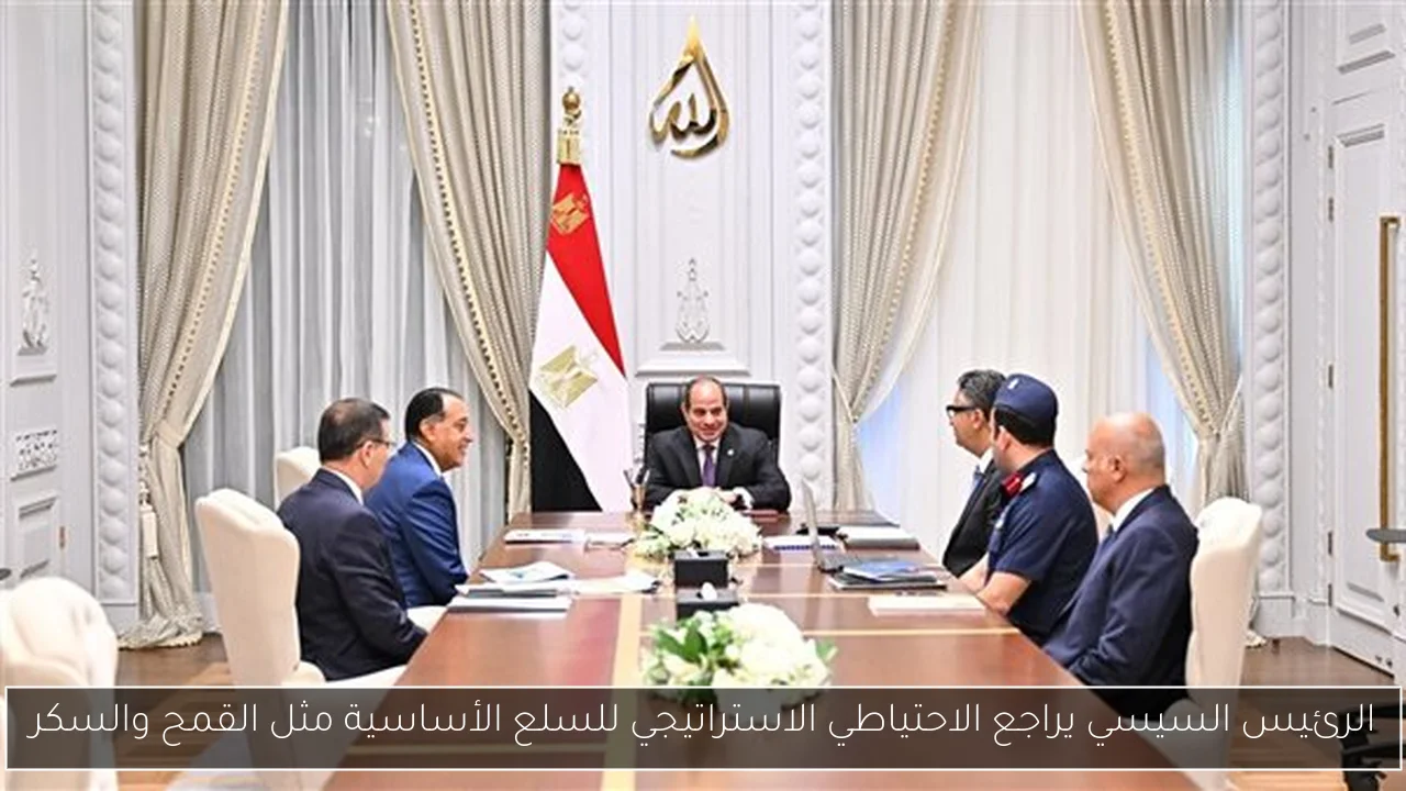 الرئيس السيسي يراجع الاحتياطي الاستراتيجي للسلع الأساسية مثل القمح والسكر