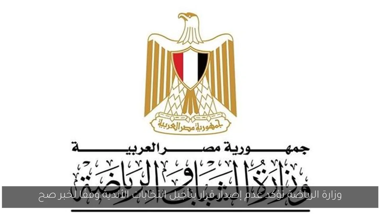 وزارة الرياضة تؤكد عدم إصدار قرار بتأجيل انتخابات الأندية وفقًا لخبر صح