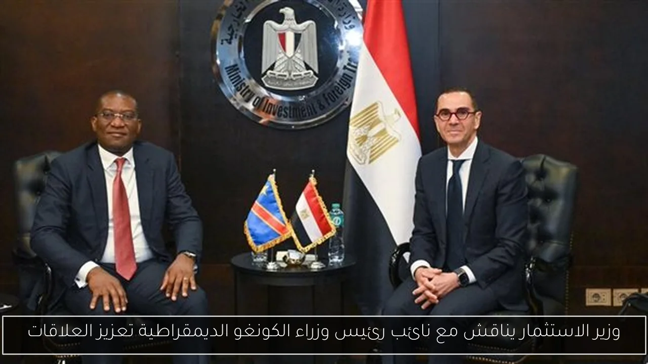 وزير الاستثمار يناقش مع نائب رئيس وزراء الكونغو الديمقراطية تعزيز العلاقات