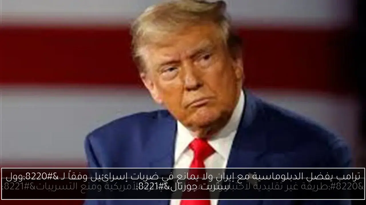 ترامب يفضل الدبلوماسية مع إيران ولا يمانع في ضربات إسرائيل وفقاً لـ “وول ستريت جورنال”
