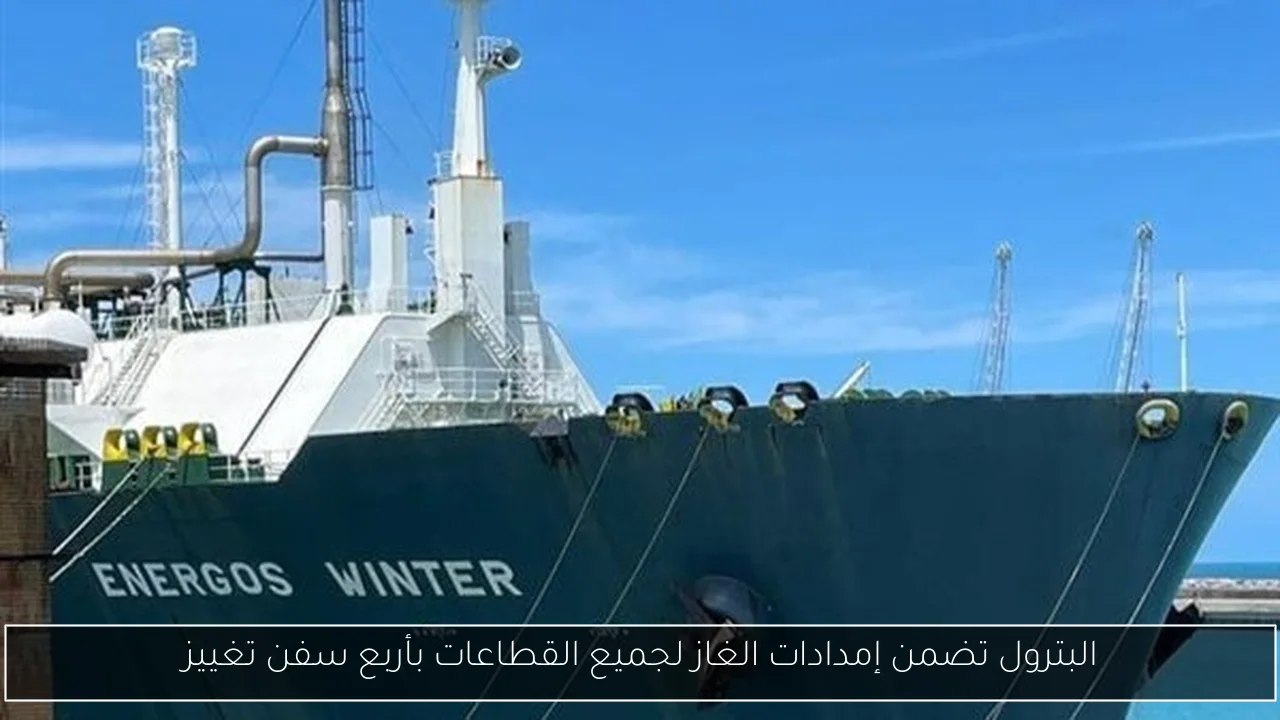 البترول تضمن إمدادات الغاز لجميع القطاعات بأربع سفن تغييز