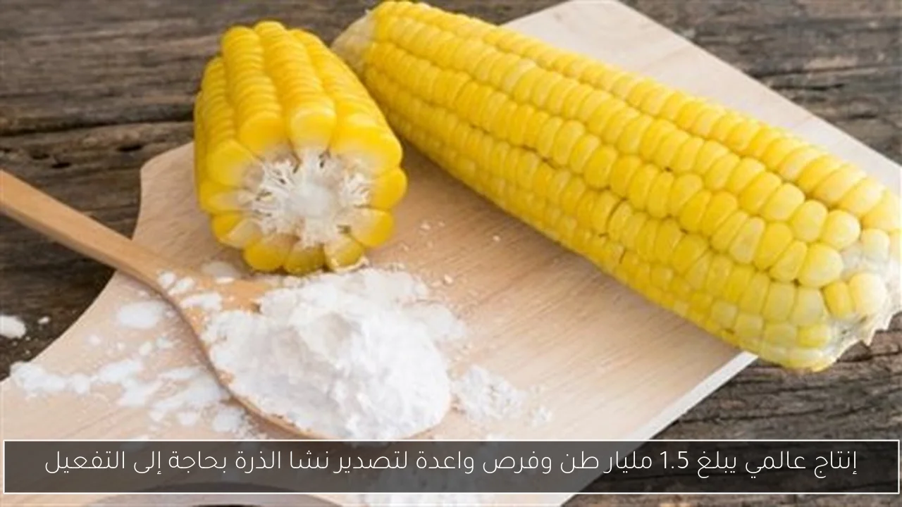 إنتاج عالمي يبلغ 1.5 مليار طن وفرص واعدة لتصدير نشا الذرة بحاجة إلى التفعيل