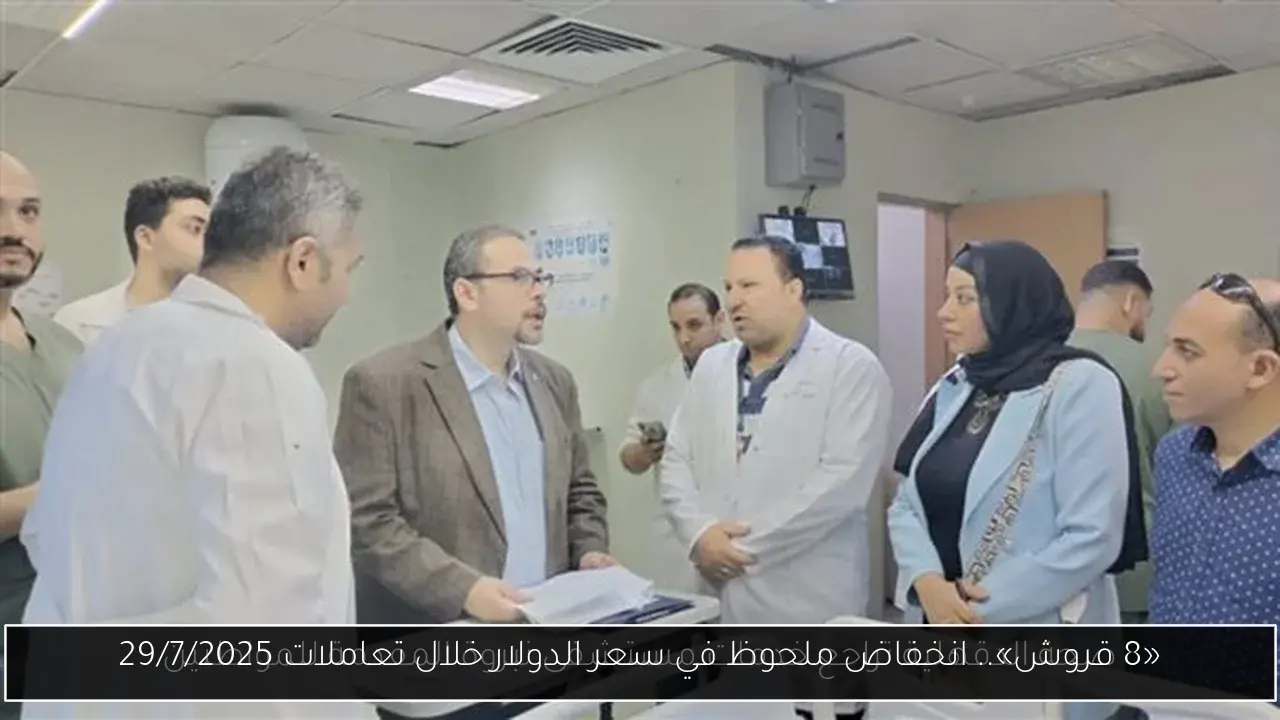 «8 قروش».. انخفاض ملحوظ في سعر الدولار خلال تعاملات 29/7/2025