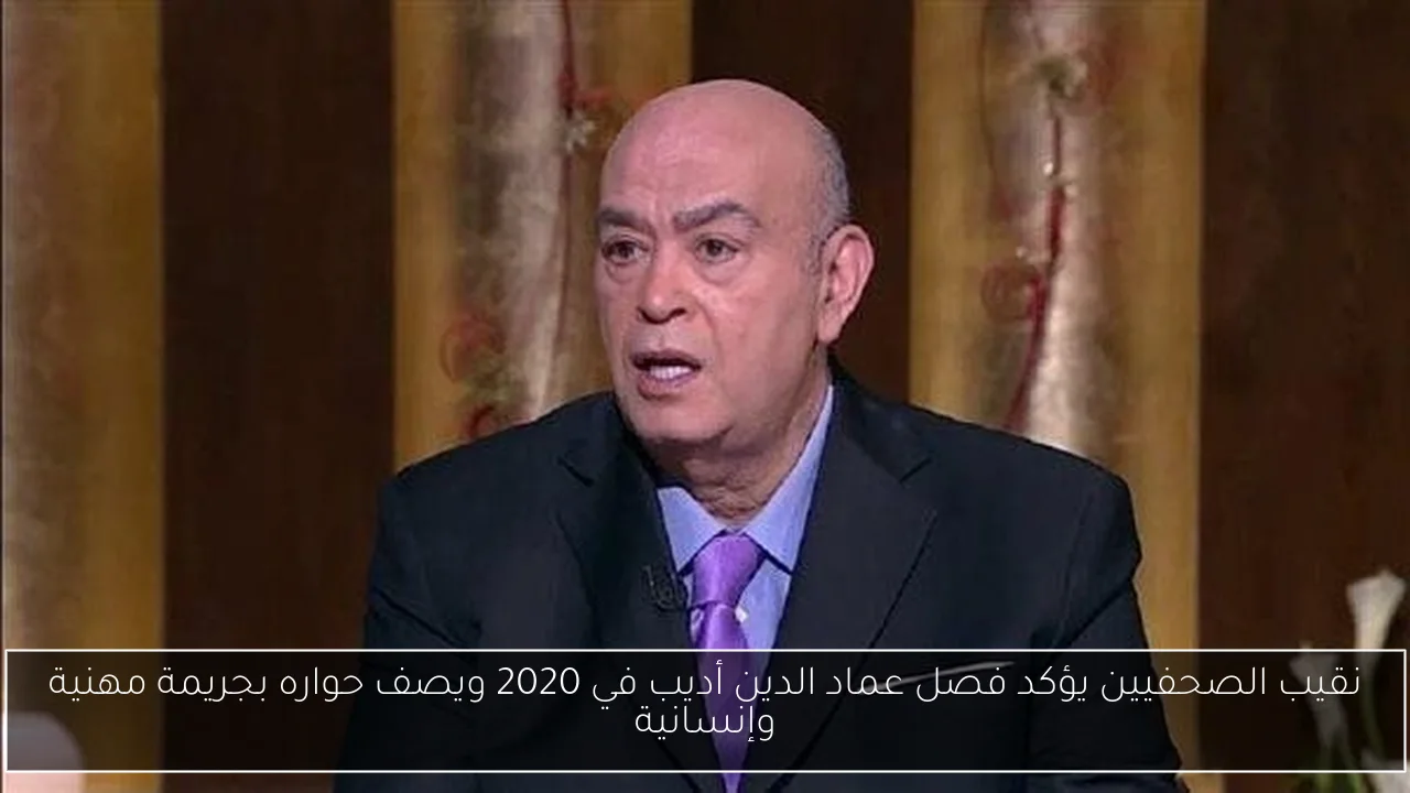 نقيب الصحفيين يؤكد فصل عماد الدين أديب في 2020 ويصف حواره بجريمة مهنية وإنسانية