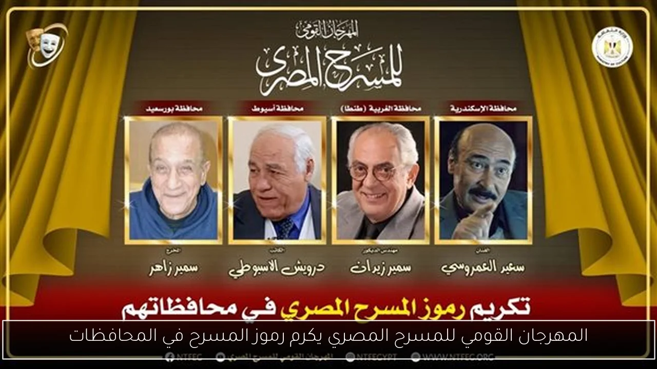 المهرجان القومي للمسرح المصري يكرم رموز المسرح في المحافظات