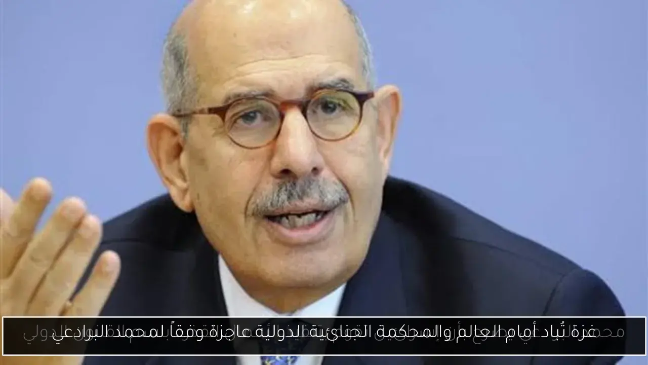 غزة تُباد أمام العالم والمحكمة الجنائية الدولية عاجزة وفقاً لمحمد البرادعي