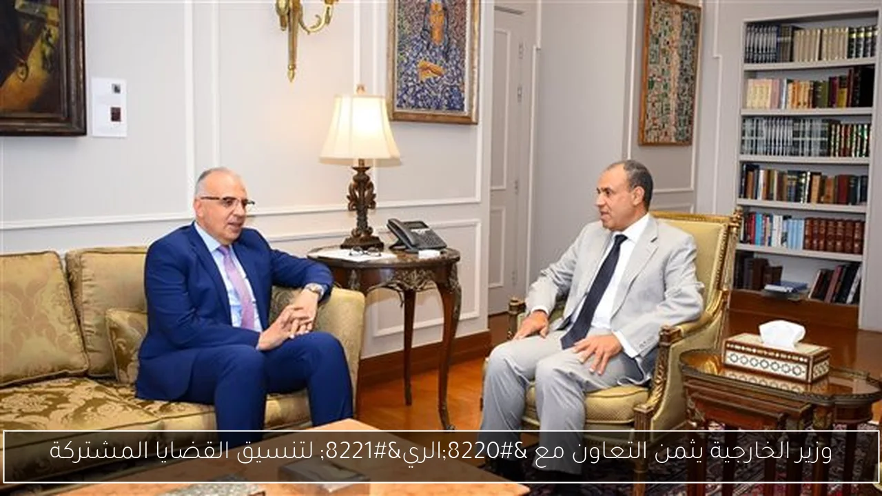 وزير الخارجية يثمن التعاون مع “الري” لتنسيق القضايا المشتركة