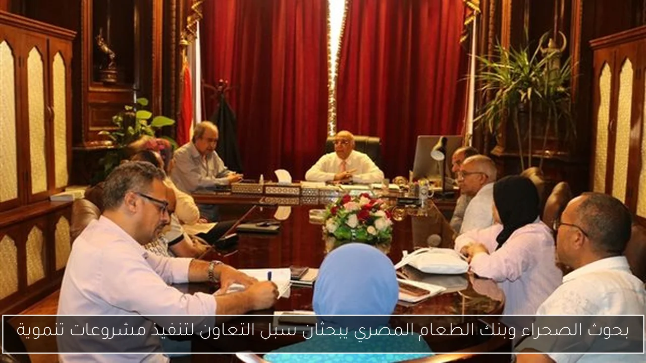 بحوث الصحراء وبنك الطعام المصري يبحثان سبل التعاون لتنفيذ مشروعات تنموية
