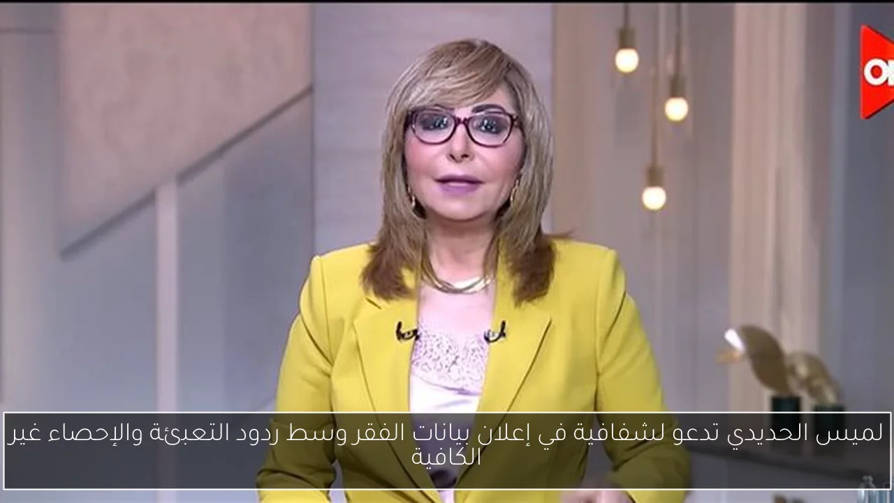 لميس الحديدي تدعو لشفافية في إعلان بيانات الفقر وسط ردود التعبئة والإحصاء غير الكافية