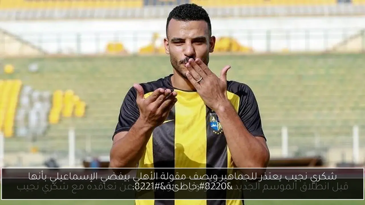شكري نجيب يعتذر للجماهير ويصف مقولة الأهلي بيفضي الإسماعيلي بأنها “خاطئة”