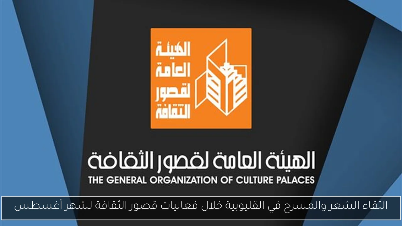 التقاء الشعر والمسرح في القليوبية خلال فعاليات قصور الثقافة لشهر أغسطس