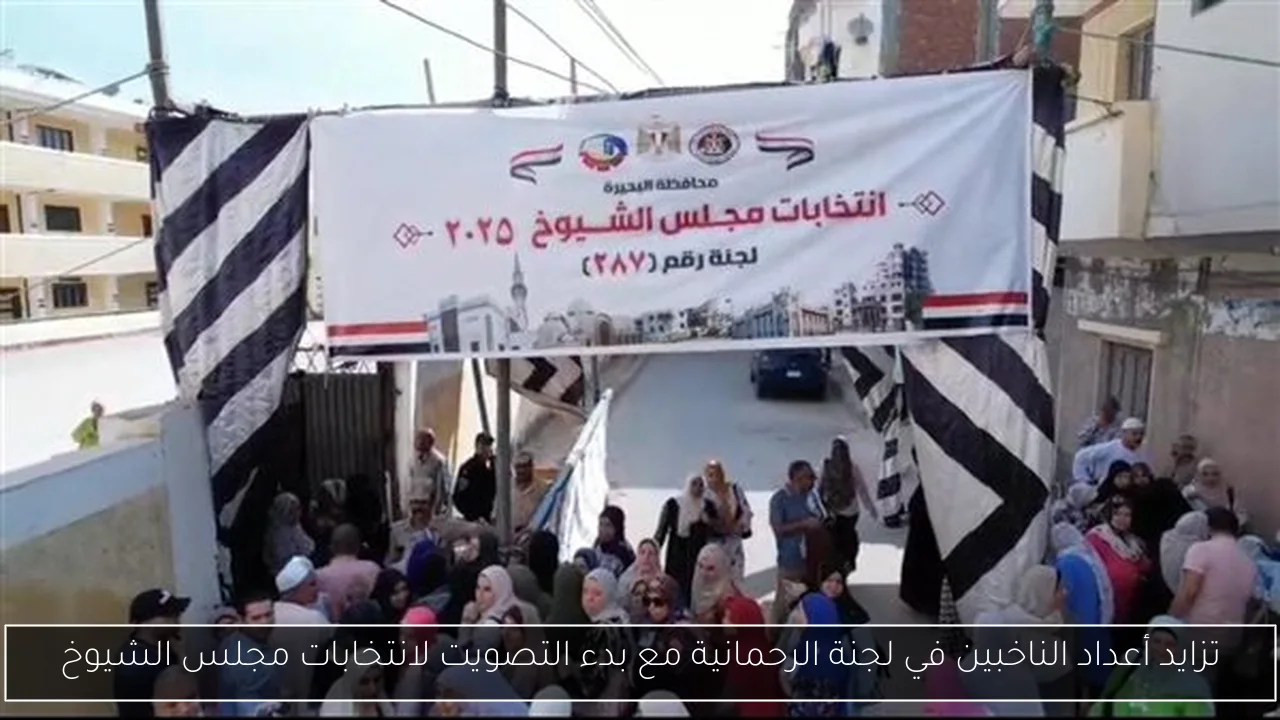 تزايد أعداد الناخبين في لجنة الرحمانية مع بدء التصويت لانتخابات مجلس الشيوخ