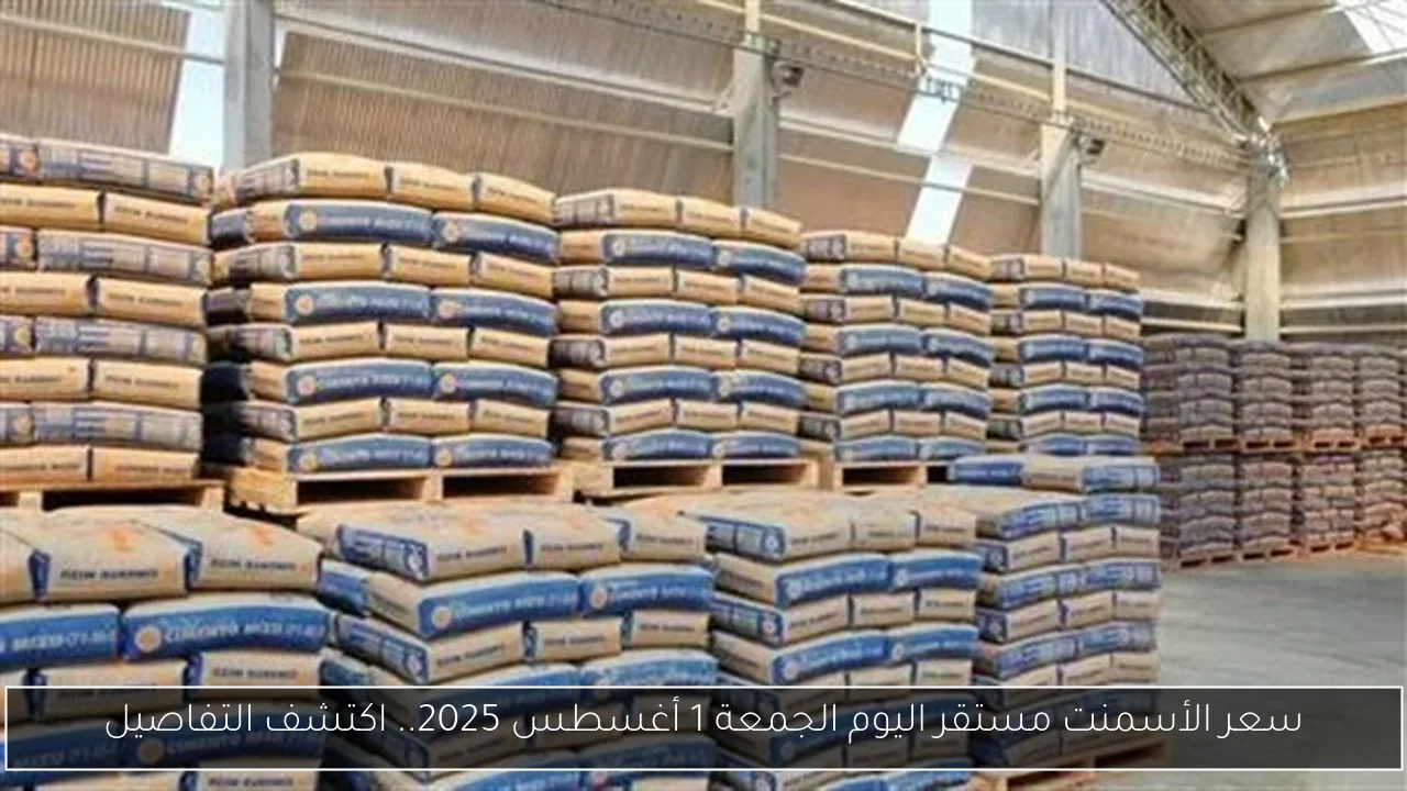 سعر الأسمنت مستقر اليوم الجمعة 1 أغسطس 2025.. اكتشف التفاصيل