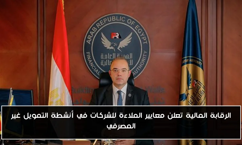 الرقابة المالية تعلن معايير الملاءة للشركات في أنشطة التمويل غير المصرفي