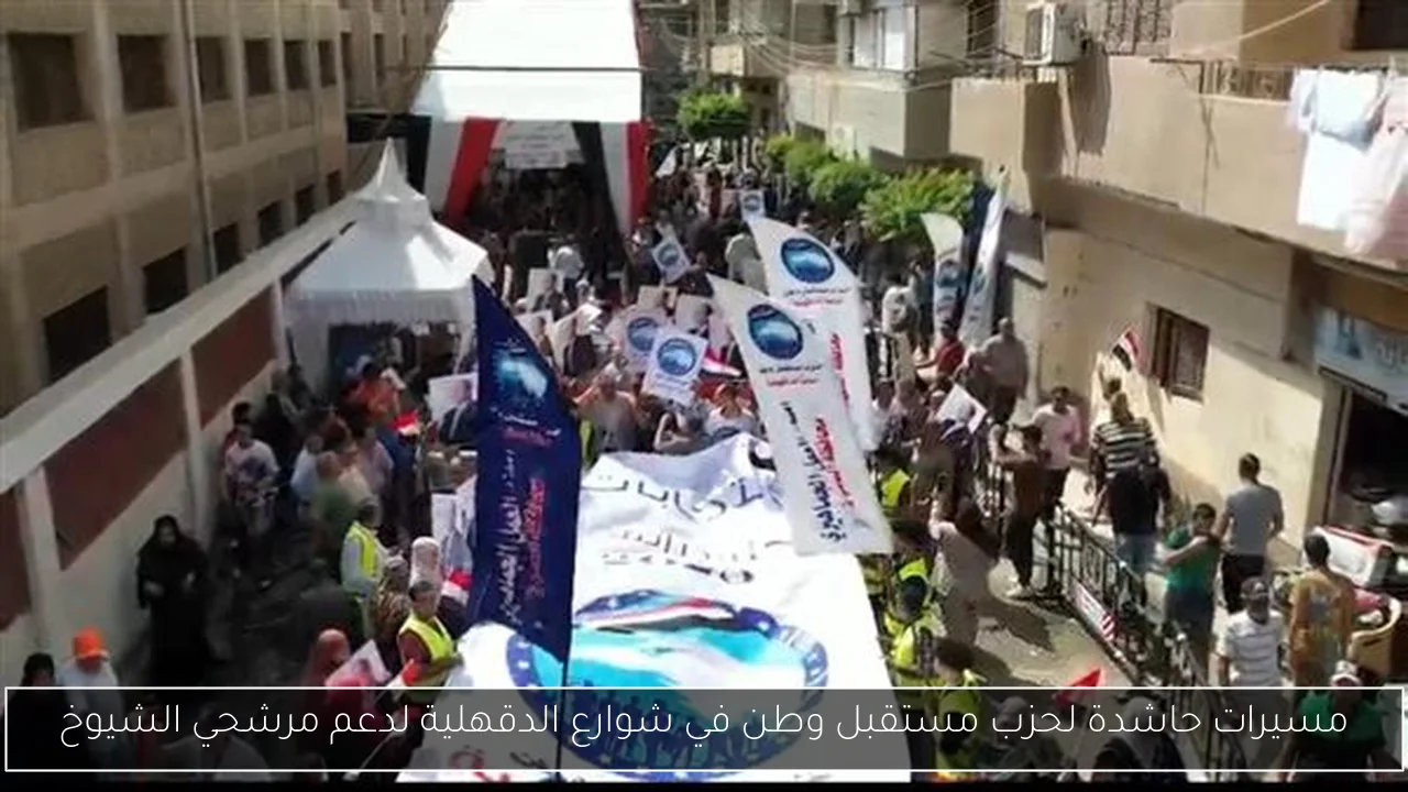 مسيرات حاشدة لحزب مستقبل وطن في شوارع الدقهلية لدعم مرشحي الشيوخ