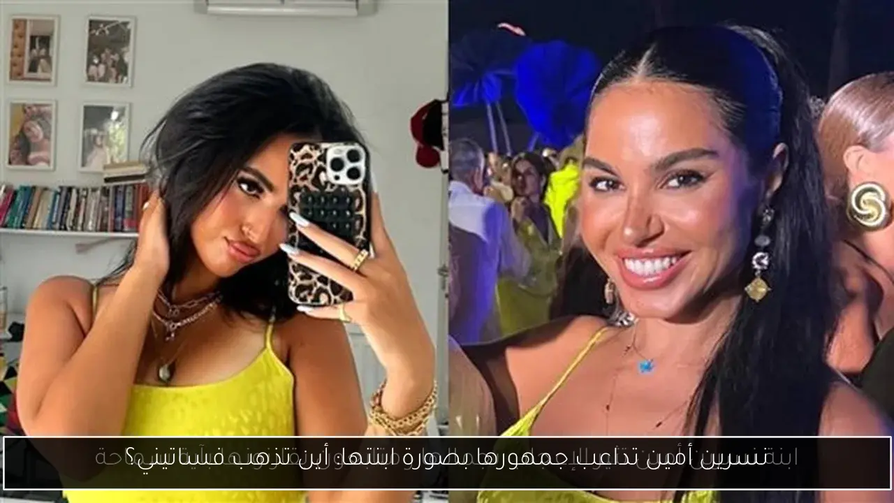 نسرين أمين تداعب جمهورها بصورة ابنتها: أين تذهب فساتيني؟