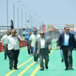 اللمسات النهائية لكوبري النصر العائم ببورسعيد قبل الافتتاح